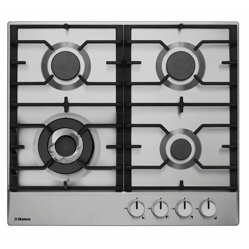 Газовая поверхность Hansa BHGI611850 59 см нержавеющая сталь автоподжиг газ-контроль WOK 1899000₽
