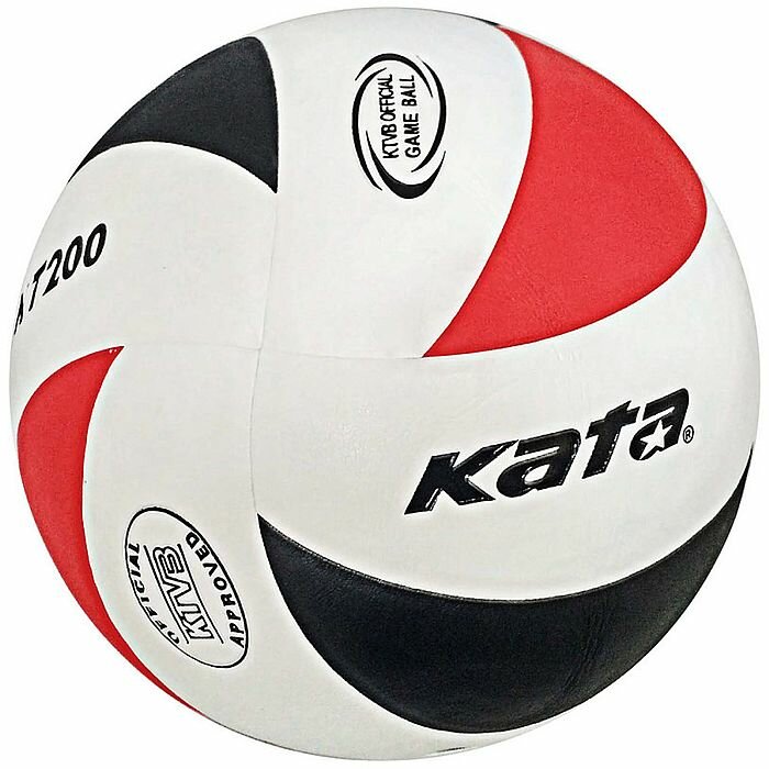 Мяч волейбольный KATA (PU 2. 5, 280 гр, клееный) (белый/красный)