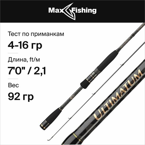 удилище спиннинговое maximus stealth z tele 21l 2 1m 4 16g Спиннинг штекерный Maximus ULTIMATUM 21L 2.1m 4-16g