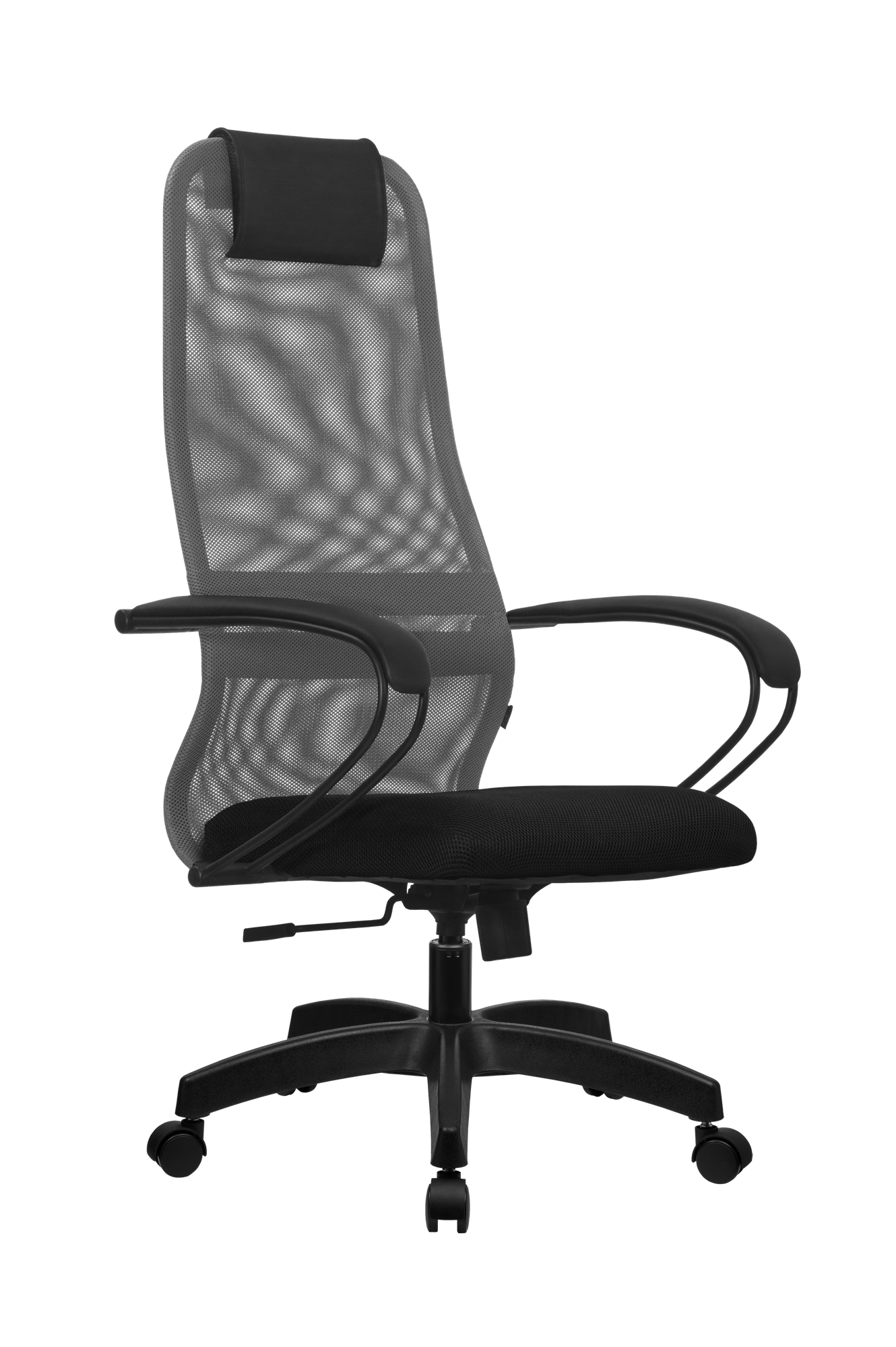 Кресло SU-B-8, кресло Метта, кресло офисное, кресло компьютерное (Черный/серый)