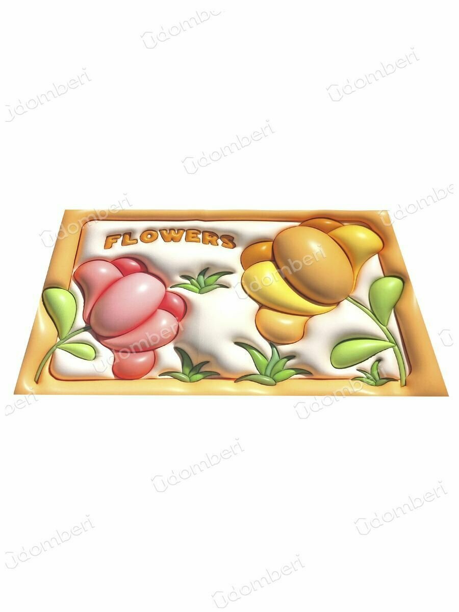 Коврик для ванной противоскользящий 50х80 быстросохнущий 3д — фото 1