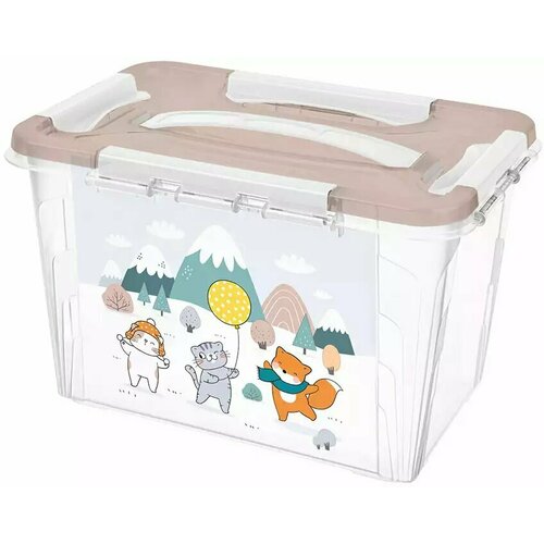 Ящик для игрушек Пластишка С431325016 Зверушки на опушке 1399₽