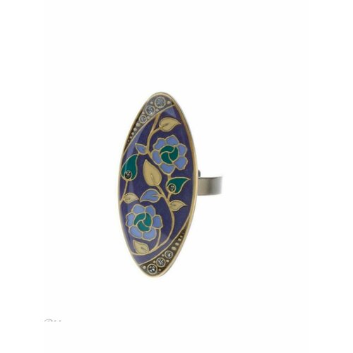 фото Кольцо clara bijoux, размер 17.5, синий