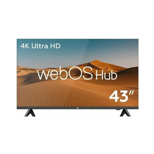 43 Телевизор BQ 43FS36B, 4K Ultra HD, черный, смарт ТВ, WebOS 86201730 смарт тв tv stick 4k ultra hd смарт тв приставка 128gb