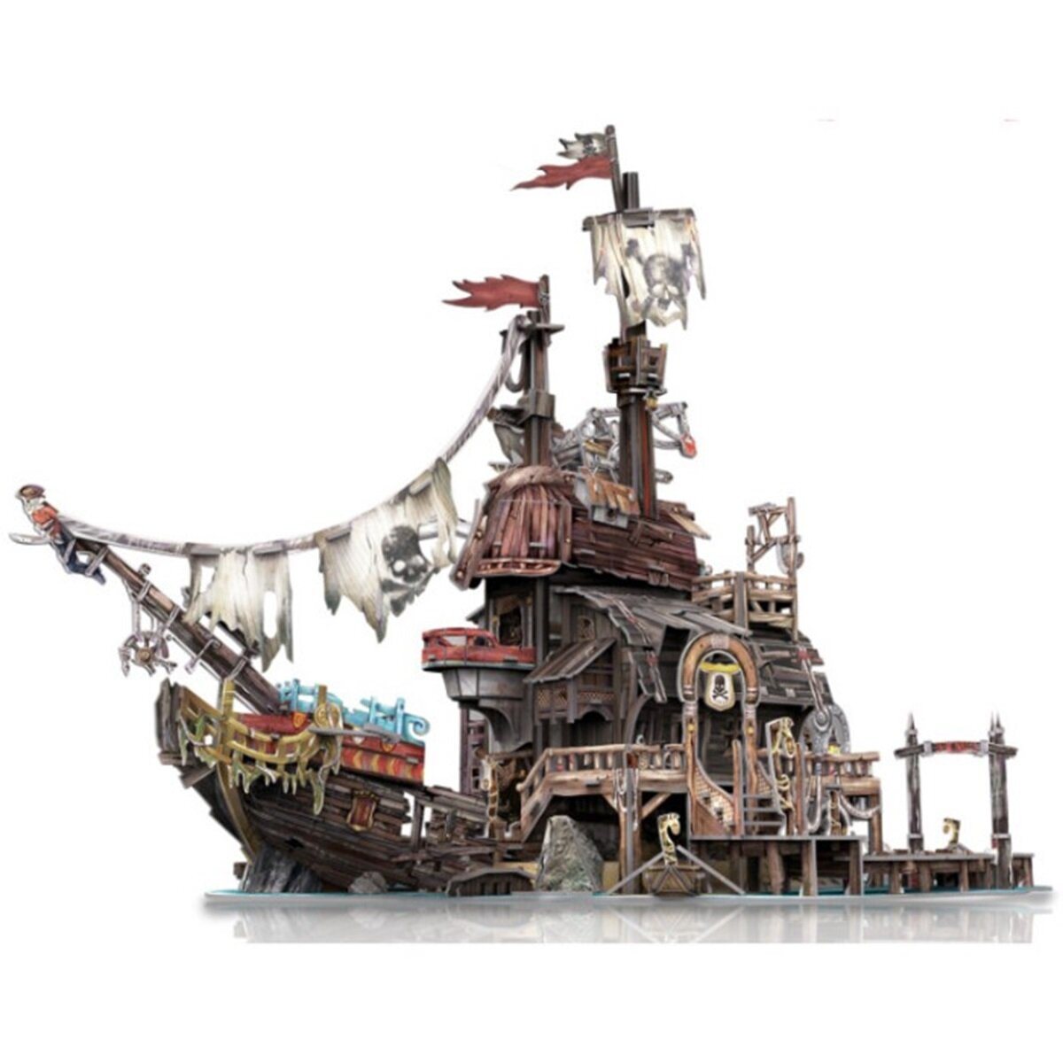 3D пазл CubicFun Пиратский корабль Тортуга, 218 деталей Т4039h