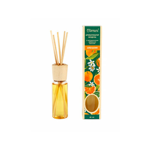 Ароматизатор воздуха тростниковый апельсин с натуральным эфирным маслом, Эльфарма, 45 мл.