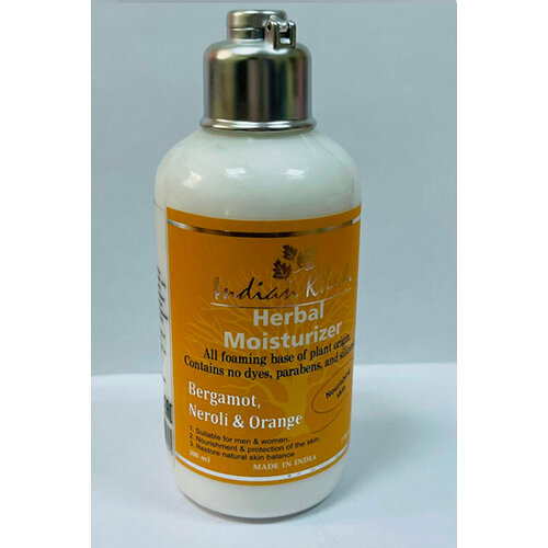 Herbal Moisturizer BERGAMOT NEROLI ORANGE Indian Khadi Травяной лосьон для тела бергамот нероли И апельсин для питания кожи Индиан Кхади 200 мл 1036₽