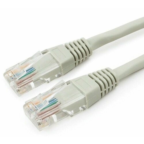 патч корд utp cat 5e cablexpert pp12 20m 20 0m Патч-корд PP12-20M литой (molded), UTP, cat.5E, 20м, 4 пары, 26AWG, алюминий омедненный, серый