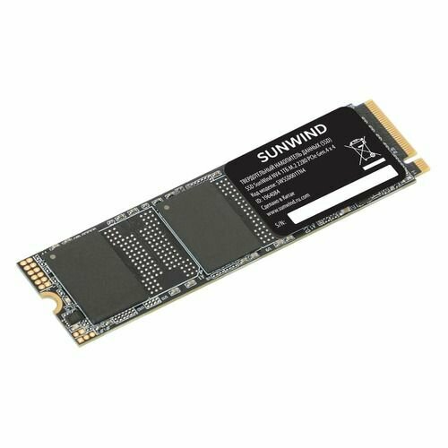 SSD накопитель SunWind NV4 SWSSD001TN4 1ТБ M2 2280 PCIe 40 x4 NVMe M2 rtl 8299₽