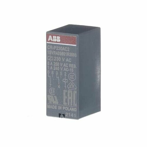 Промежуточные реле ABB CR-P012DC2 AC 2ПК 8A 1SVR405601R3000 - 10шт реле cr p110dc2 110b dc 2пк 8а код 1svr405601r8000 abb 1 шт