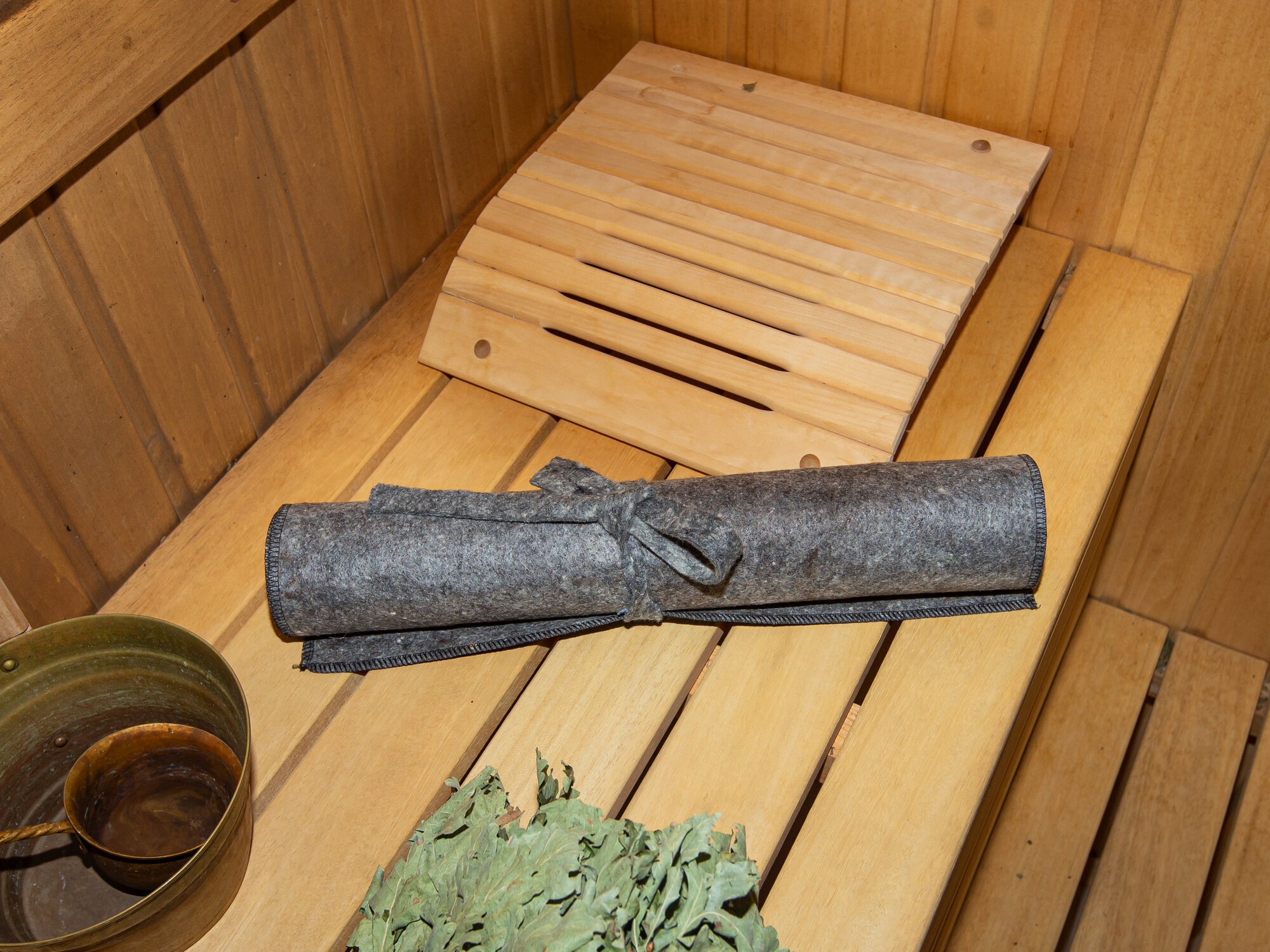 Коврик-лежак войлочный для бани и сауны 150х50 см