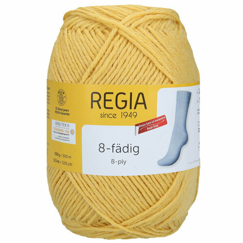 Носочная пряжа Regia 8-Ply Uni 150 г (01049 Banane)