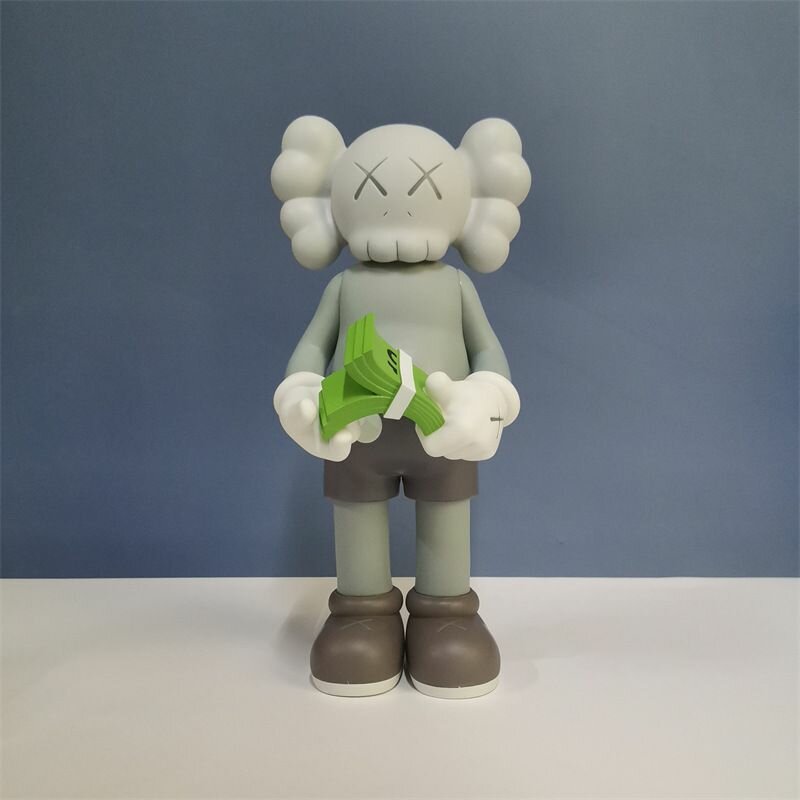 Коллекционная игрушка, KAWS кэш серый с купюрами, Companion Bearbrick