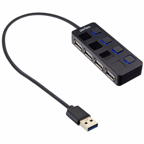 PF-H044 USB-HUB 4 Port чёрный