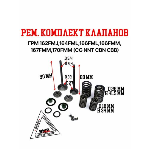 Рем комплект клапанов ГРМ 162FMJ164FML166FML166FMM167FMM170FMM CGNNTCBNCBB 2303₽
