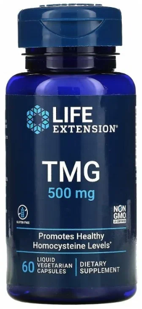 Life Extension TMG 500 mg 60 vcaps / Лайф Экстэншн ТМГ 500 мг 60 вег капс