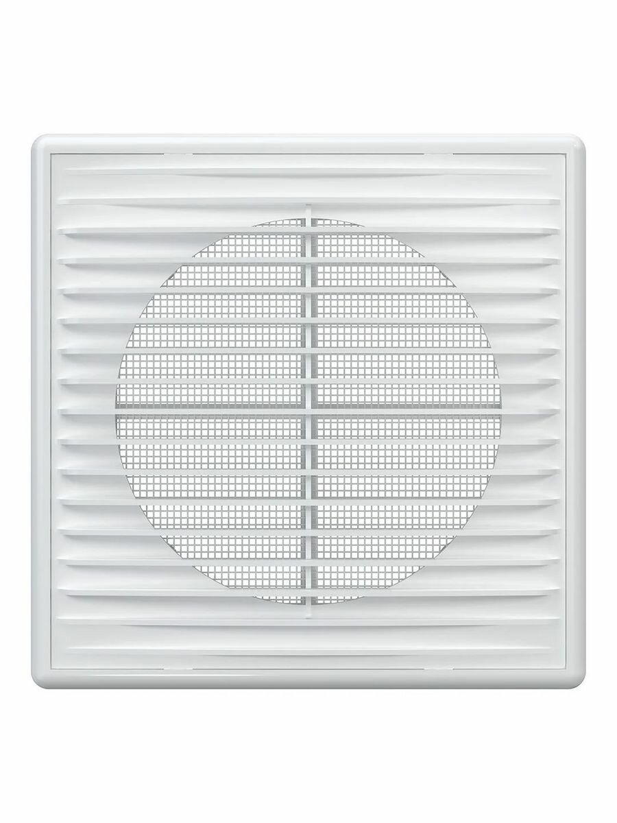 Решетка вентиляционная Era 1515П, 150х150 мм с защитной сеткой на кухню, в ванную