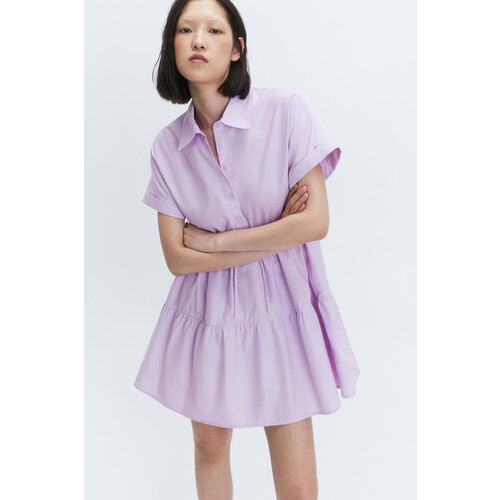 Платье Befree, размер S, фиолетовый платье рубашка zolla хлопок полуприлегающее мини размер s белый