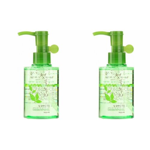 WELCOS Масло для лица очищающее Green Tea Deep Cleansing Oil, 170 мл, 2 шт очищающее масло для лица aspasia deep fresh cleansing oil 100 мл