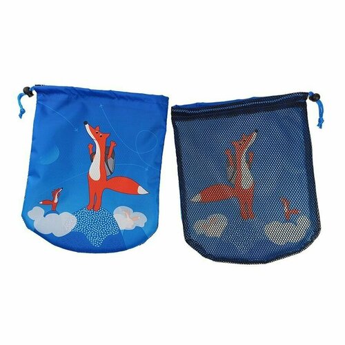 Мешочек для туристической посуды с сеткой 33х27см лиса на вершине 670₽