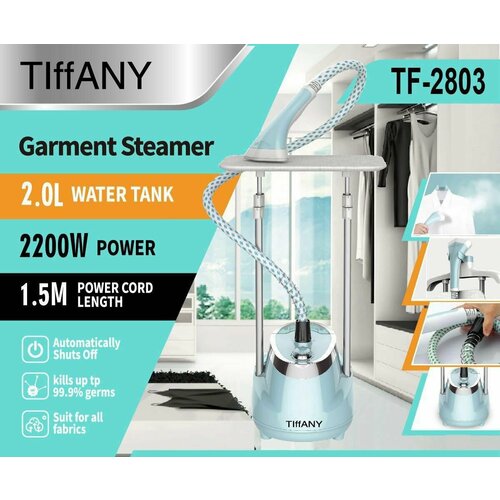 Отпариватель вертикальный напольный для одежды мощностью 2200Вт Бирюзовый 730000₽