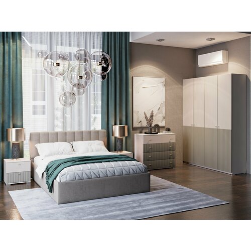 Комплект мебели для спальни сан-ремо Композиция 1 Риалит софт КашемирМокко 111300₽