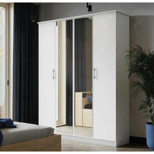 Распашной шкаф Виолетта 168х232 Белый четырехдверный 28854₽