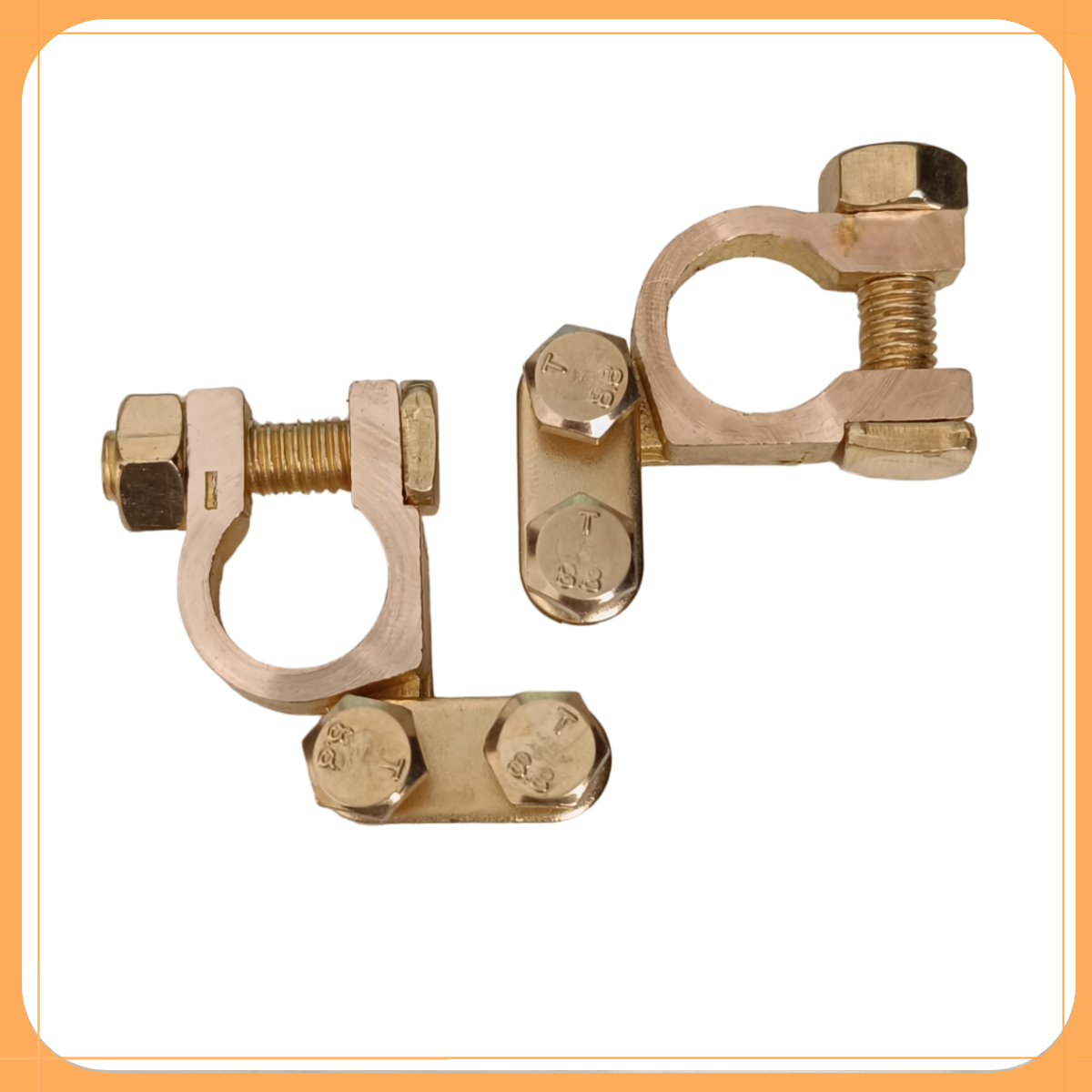 фото Клеммы для АКБ бронза 2 шт. плюс и минус