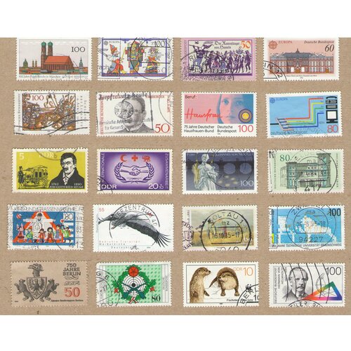 Набор почтовых марок Германии №29, 20 шт, гашёные