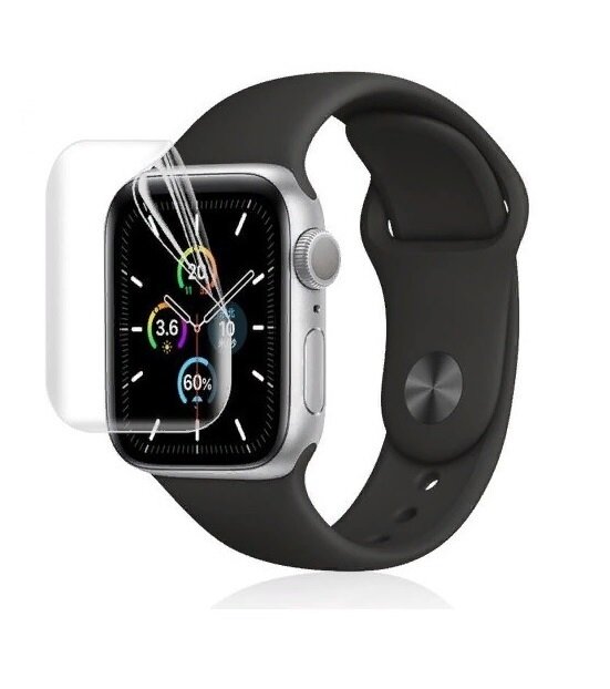 Гидрогелевая защитная пленка для экрана Apple Watch SE 44 mm, глянцевая (2 шт)