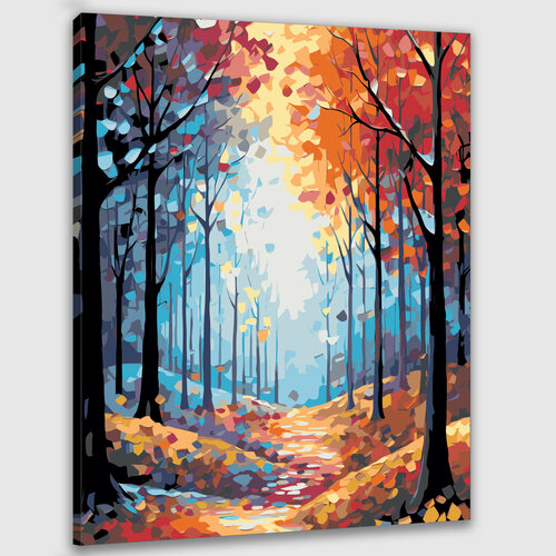 Картина по номерам 50х40 Осенний лес