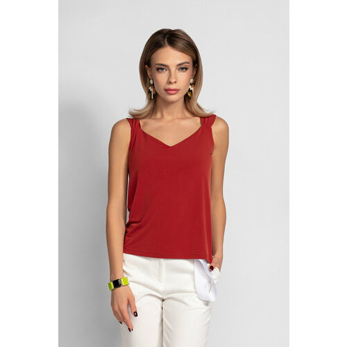 Блуза NARIDEY, размер 46, красный, оранжевый легкая блузка прямого кроя b62001 синий 44