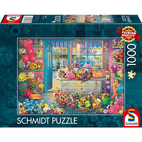 Пазл для взрослых Schmidt 1000 деталей: Красочный цветочный магазин