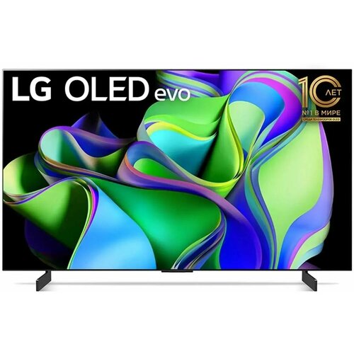 Телевизор LG OLED42C3RLA. ARUB 42 4K HDR, черный oled телевизор lg oled55b2rla