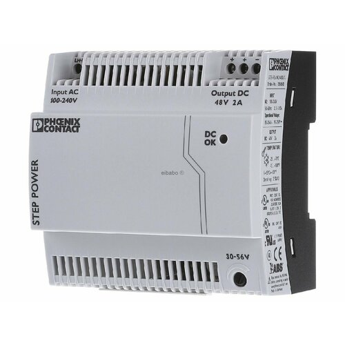 Источник питания постоянного тока 85 264 В 48 В 96 Вт STEP-PS 1AC48DC2 Phoenix 2868680 4046356309585 46965₽