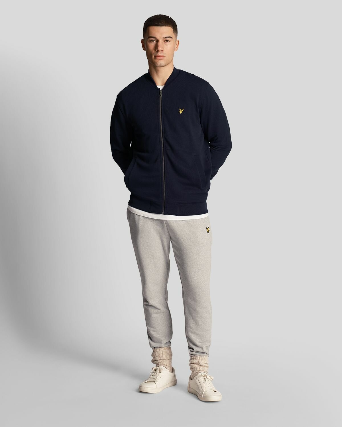Толстовка Lyle & Scott Loopback Jersey Bomber, размер L, , dark navy — фото 1