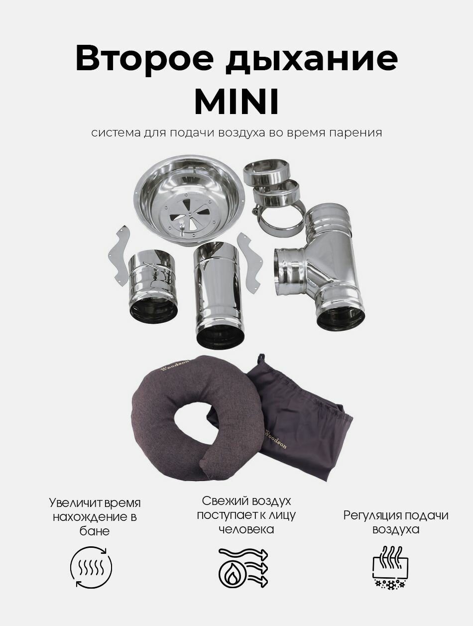 Система для подачи свежего воздуха в бане  Второе дыхание  MINI во время парения