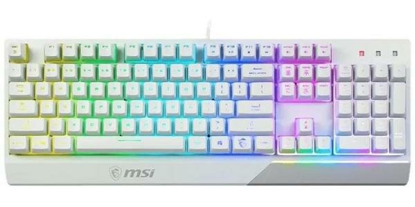 Клавиатура MSI Vigor GK30 белый USB for gamer LED