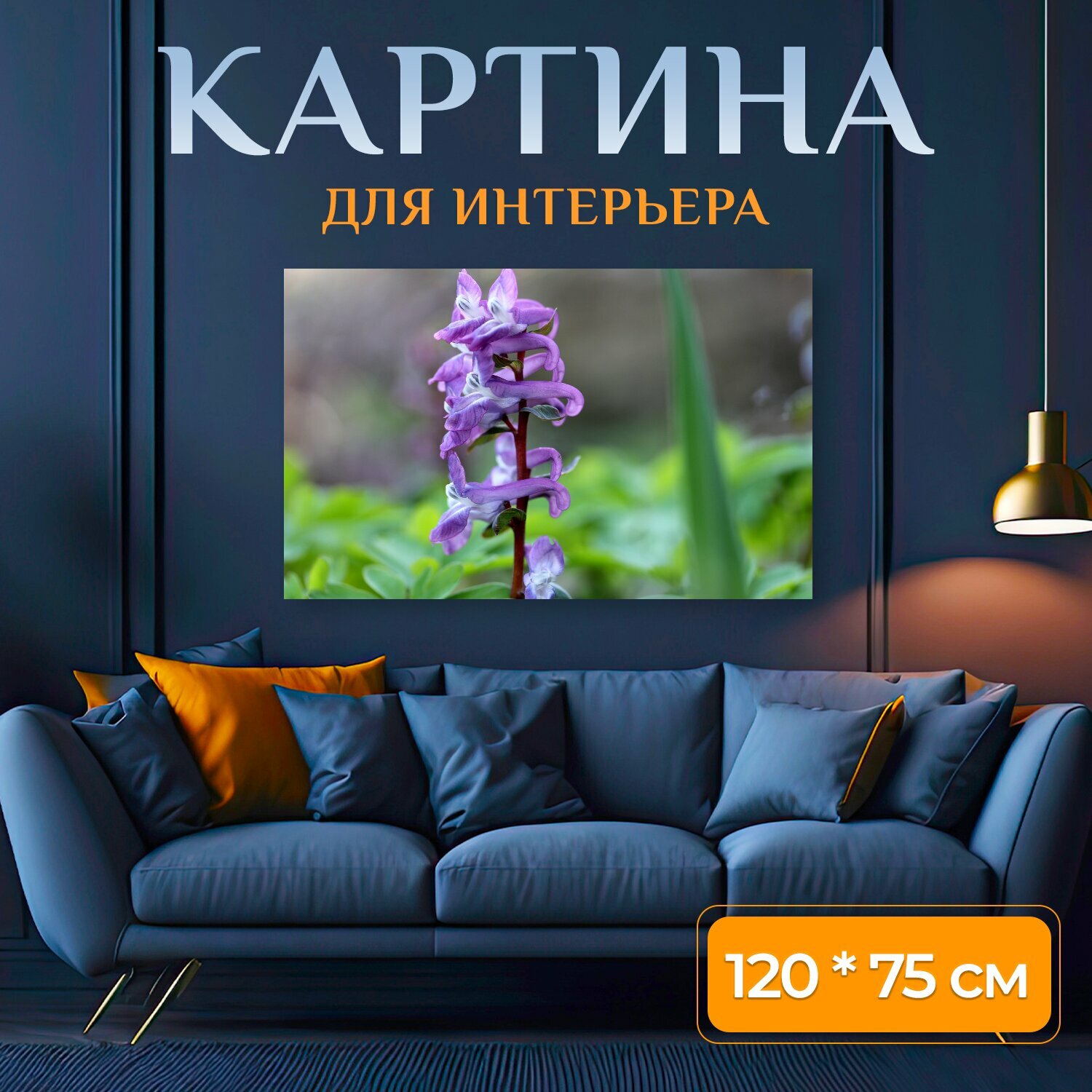 Картина на холсте "Цветок, природа, банка" на подрамнике 120х75 см. для интерьера