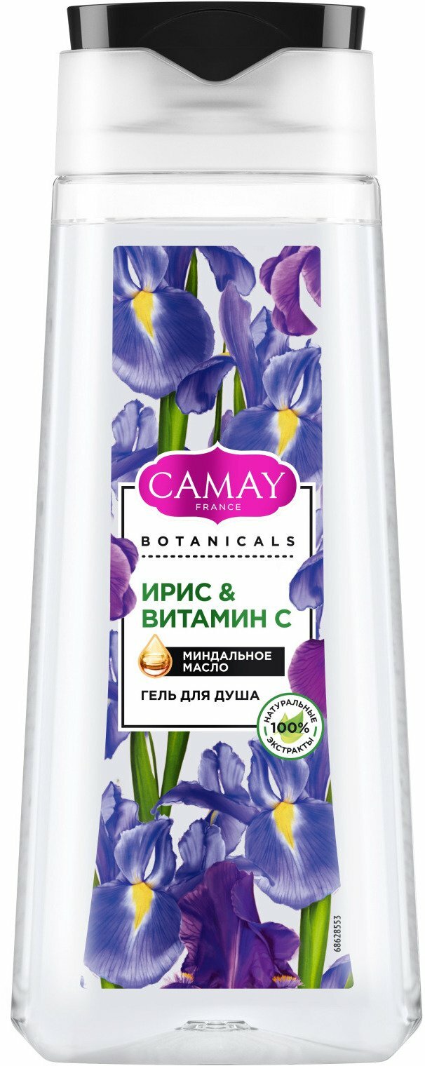 Гель д/душа Camay Botanicals 250мл Благоухающий ирис