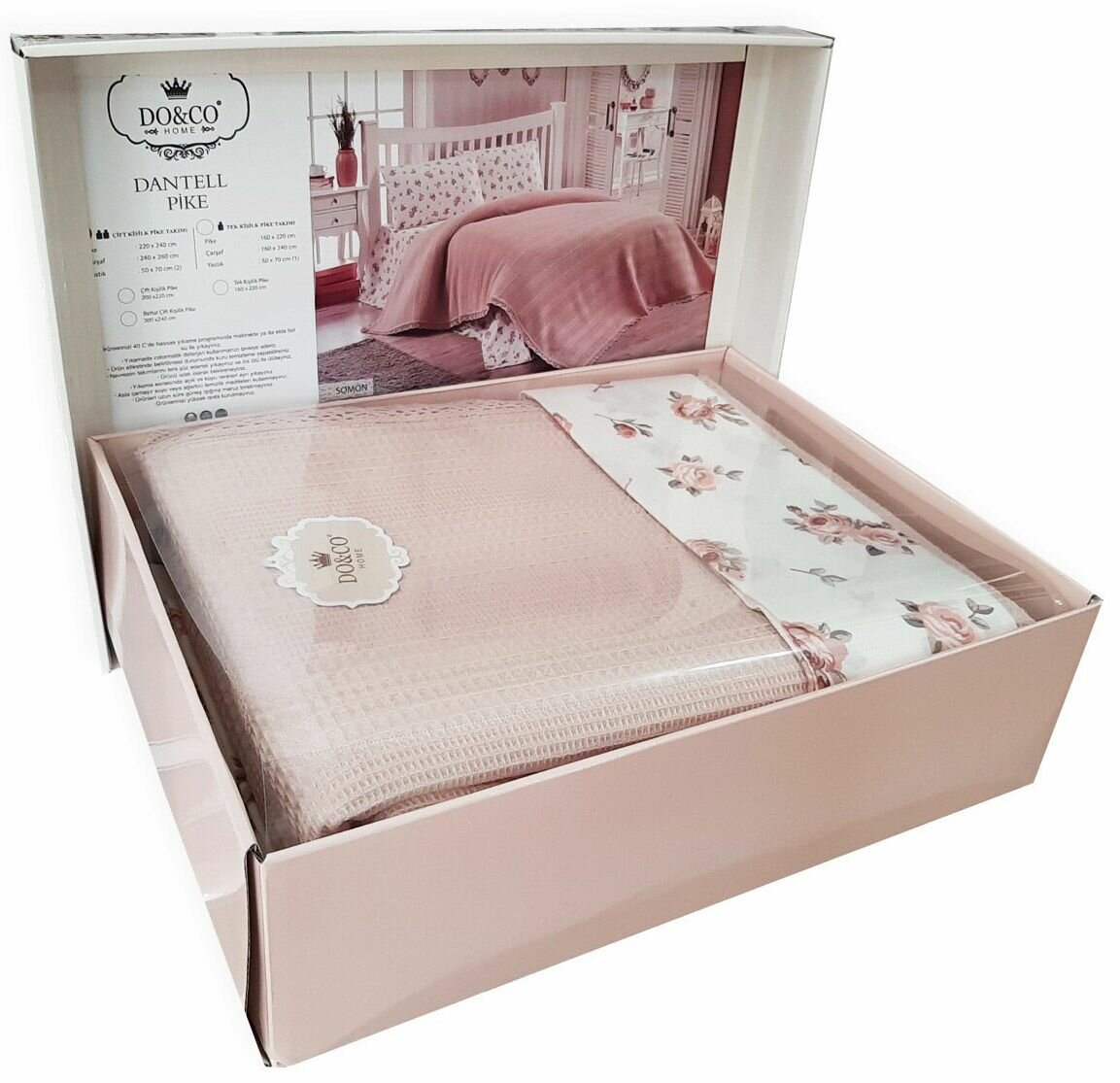 фото Комплект постельного белья с вафельным пике DO&CO