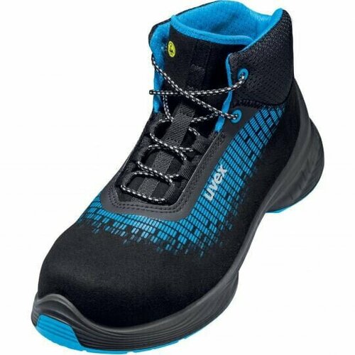 Защита ног UVEX Arbeitsschutz 68330 - Unisex - Adult - Safety boots - Black - Blue - ESD - S2 - SRC - Lace-up closure micro velour chair pillow 38x39 cm beige