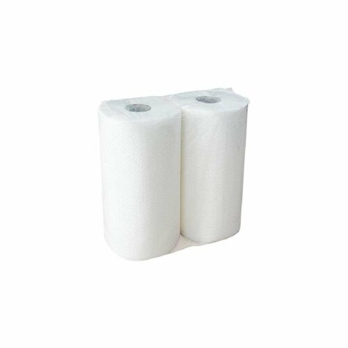 Полотенца бумажные КНР двухслойные белые 17 м, 2 рулона полотенца бумажные 2 рул двухслойные sunday