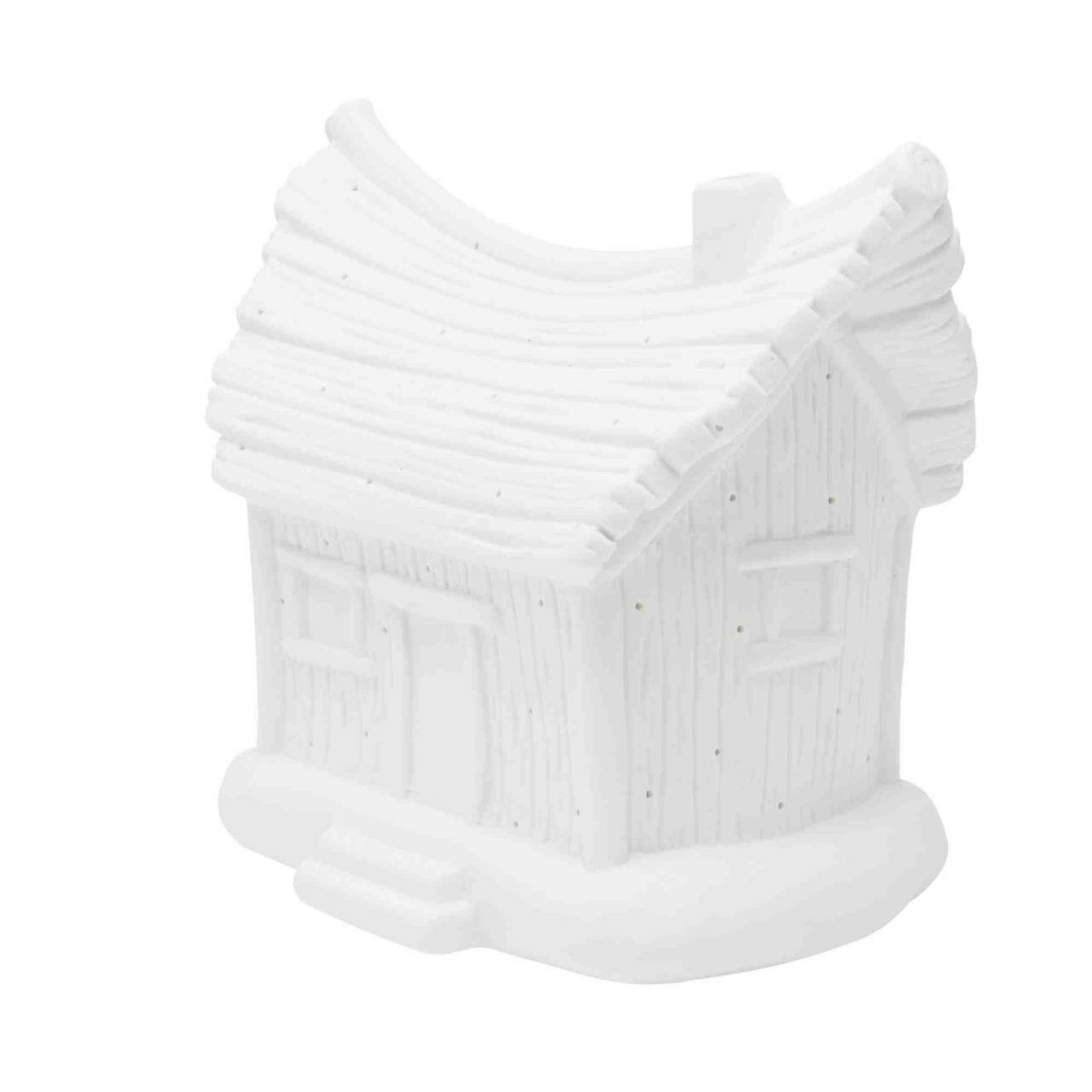 фото 18-118 Светильник декоративный, настольный, "Избушка", керамический, светодиодный, 3xАА, размер: 13.