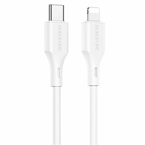 Кабель Type-C - Apple lightning Borofone BX49 PD, 100см, 3A, белый, 1 шт кабель type c lightning borofone bu21 dragon pd цвет чёрный