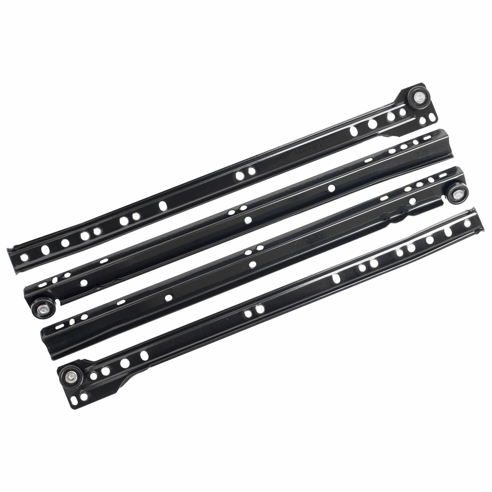 фото Направляющие мебельные 300 мм для ящиков роликовые StahlBuro черный