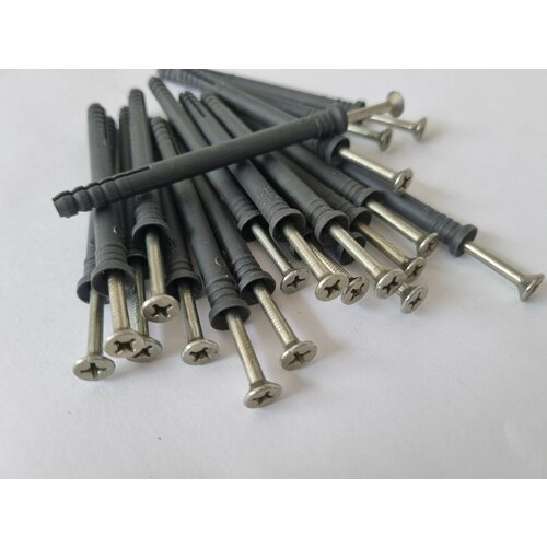 Дюбель с гвоздем 6х80 потай комплект 20шт OMAX 215₽