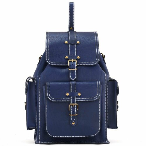 Рюкзак KoЖinka, фактура гладкая, синий