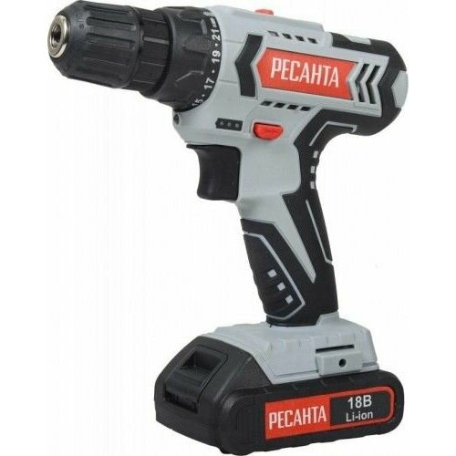 Дрель-шуруповерт аккумуляторная Ресанта ДА-18-2ЛК 75145 28755₽