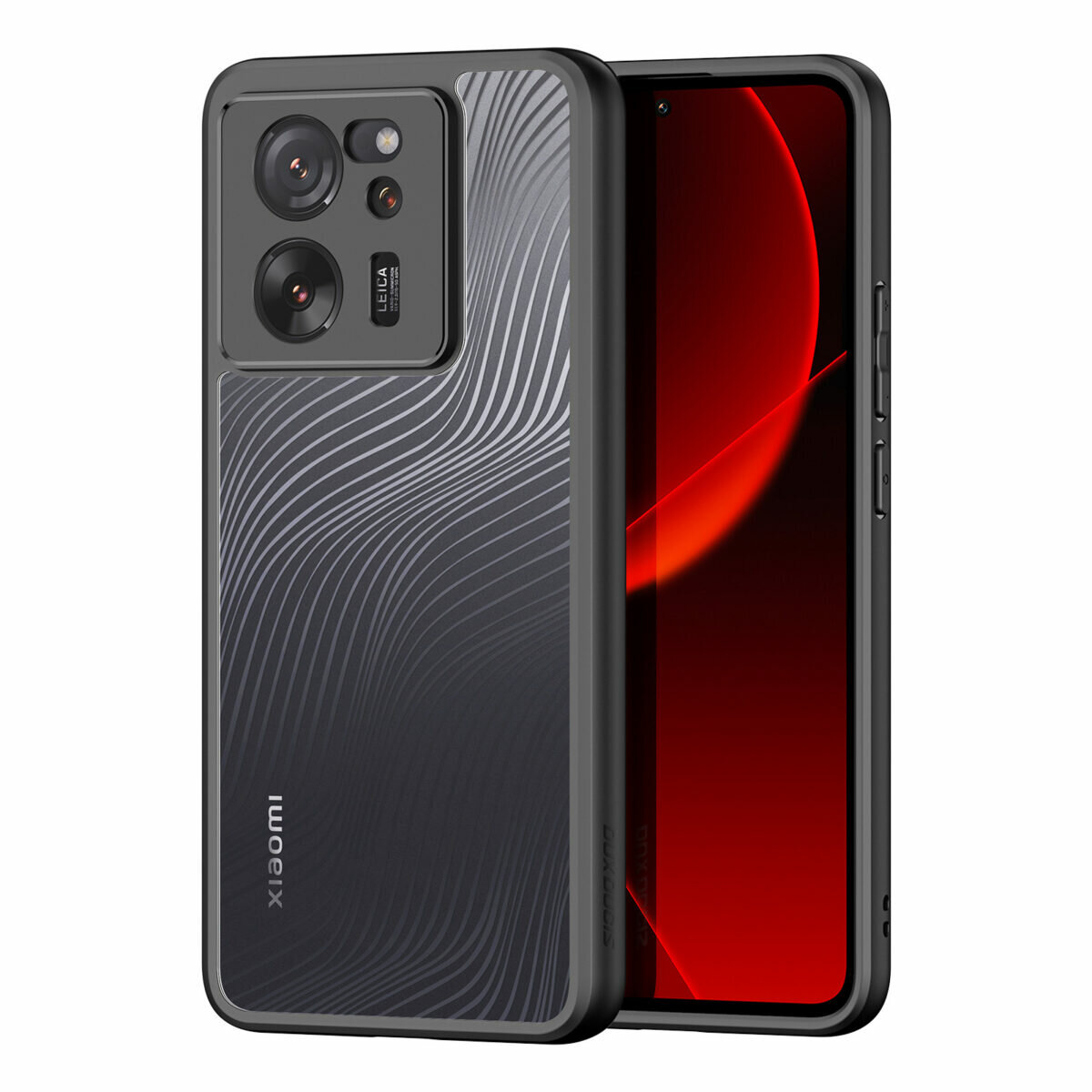 Чехол-накладка Dux Ducis для Xiaomi 13T / 13T Pro / Redmi K60 Ultra Extreme Edition, Aimo series, акриловый с черным бортом и защитой камеры
